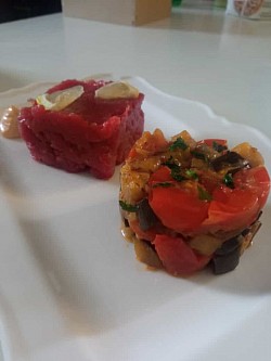 Tartare di Fassona e piccola ratatouille